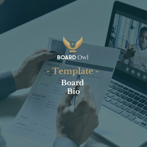 board bio template